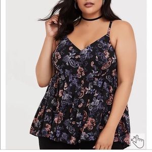 Like New! Torrid Paisley Tank Top Blouse - Size 2